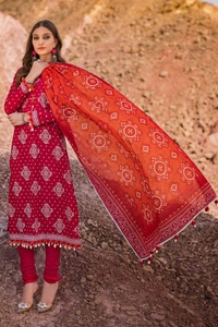 UAE -3PC Embroidered Printed Lawn Unstitched Suit CL-42006
