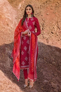 UAE -3PC Embroidered Printed Lawn Unstitched Suit CL-42006