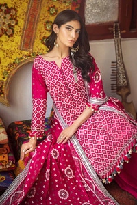 UAE -3PC Lacquer Printed Lawn Unstitched Suit CL-42008 B