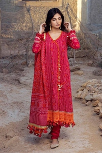 UAE -3PC Printed Lawn Unstitched Suit CL-42009 A