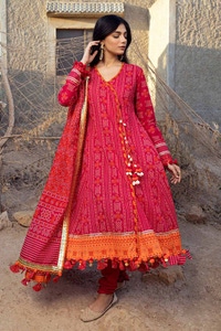 UAE -3PC Printed Lawn Unstitched Suit CL-42009 A