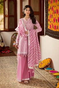 UAE -3PC Lacquer Printed Lawn Unstitched Suit CL-42010 B