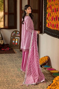 UAE -3PC Lacquer Printed Lawn Unstitched Suit CL-42010 B
