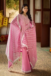 UAE -3PC Lacquer Printed Lawn Unstitched Suit CL-42010 B