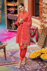 UAE -3PC Printed Lawn Unstitched Suit CL-42017 B