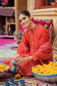 UAE -3PC Printed Lawn Unstitched Suit CL-42017 B