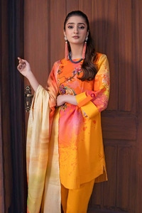 UAE -3PC Printed Lawn Unstitched Suit CL-42022 A