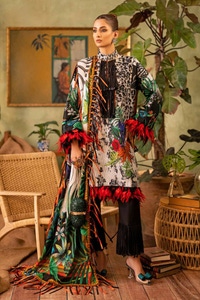 UAE -3PC Printed Lawn Unstitched Suit CL-42023