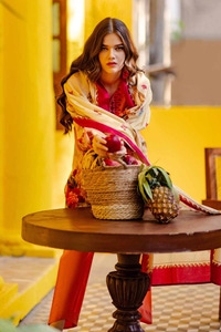 UAE -3PC Printed Lawn Unstitched Suit CL-42026 A