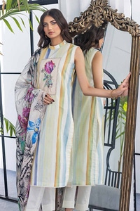 UAE -3PC Printed Lawn Unstitched Suit CL-42029 A
