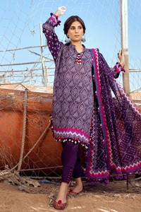 UAE -3PC Printed Lawn Unstitched Suit CL-42033 A