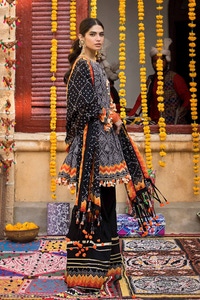 UAE -3PC Printed Lawn Unstitched Suit CL-42033 B