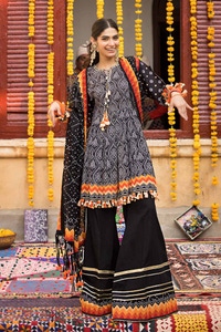 UAE -3PC Printed Lawn Unstitched Suit CL-42033 B