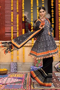 UAE -3PC Printed Lawn Unstitched Suit CL-42033 B