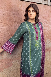 UAE -3PC Printed Lawn Unstitched Suit CL-42034 A