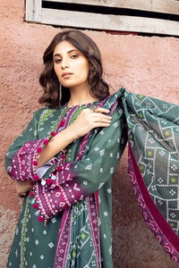 UAE -3PC Printed Lawn Unstitched Suit CL-42034 A