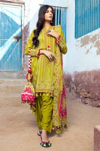 UAE -3PC Printed Lawn Unstitched Suit CL-42036 A