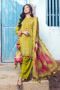 UAE -3PC Printed Lawn Unstitched Suit CL-42036 A
