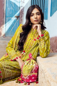 UAE -3PC Printed Lawn Unstitched Suit CL-42036 A