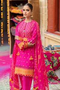 UAE -3PC Printed Lawn Unstitched Suit CL-42037 B