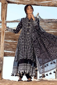 UAE -3PC Lacquer Printed Lawn Unstitched Suit CL-42039 A