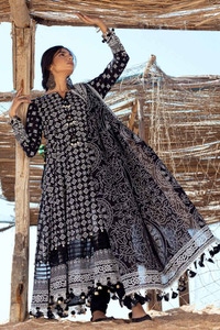 UAE -3PC Lacquer Printed Lawn Unstitched Suit CL-42039 A