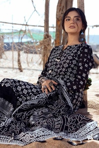UAE -3PC Lacquer Printed Lawn Unstitched Suit CL-42039 A