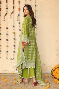 UAE -3PC Lacquer Printed Lawn Unstitched Suit CL-42039 B