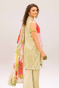 UAE -3PC Unstitched Printed Lawn Suit CL-42046 A