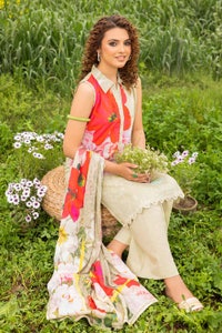UAE -3PC Unstitched Printed Lawn Suit CL-42046 A