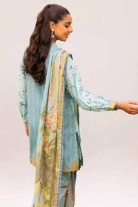 UAE -3PC Unstitched Printed Lawn Suit CL-42049 B