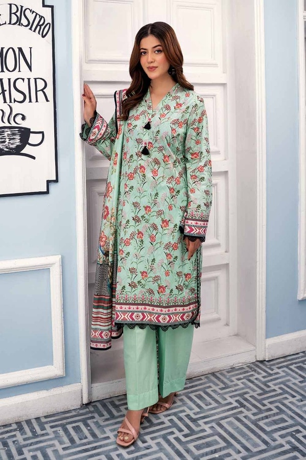 UAE -3PC Printed Lawn Unstitched Suit CL-42050 A