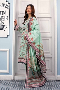 UAE -3PC Printed Lawn Unstitched Suit CL-42050 A