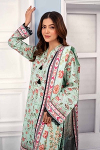UAE -3PC Printed Lawn Unstitched Suit CL-42050 A