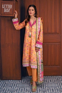 UAE -3PC Printed Lawn Unstitched Suit CL-42050 B