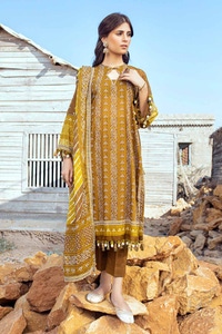 UAE -3PC Printed Lawn Unstitched Suit CL-42051 A