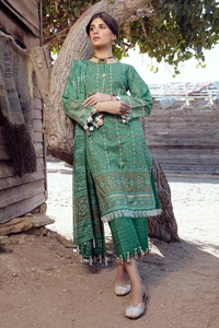 UAE -3PC Printed Lawn Unstitched Suit CL-42060 A