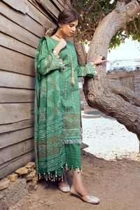 UAE -3PC Printed Lawn Unstitched Suit CL-42060 A