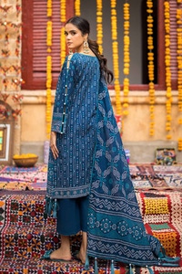 UAE -3PC Printed Lawn Unstitched Suit CL-42060 B