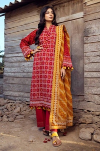 UAE -3PC Printed Lawn Unstitched Suit CL-42061 A