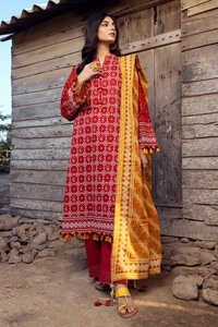 UAE -3PC Printed Lawn Unstitched Suit CL-42061 A