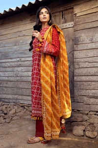 UAE -3PC Printed Lawn Unstitched Suit CL-42061 A