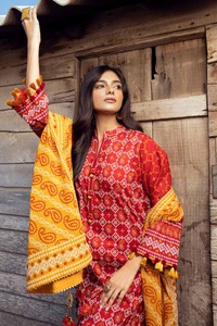 UAE -3PC Printed Lawn Unstitched Suit CL-42061 A