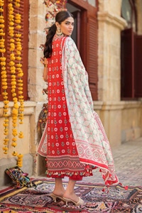 UAE -3PC Lacquer Printed Lawn Unstitched Suit CL-42062 B