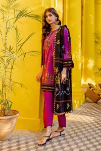 UAE -3PC Printed Lawn Unstitched Suit CL-42064 A