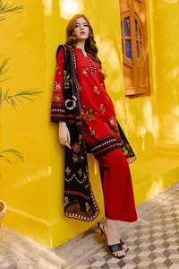 UAE -3PC Printed Lawn Unstitched Suit CL-42064 B