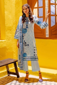 UAE -3PC Printed Lawn Unstitched Suit CL-42065 B
