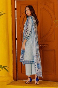 UAE -3PC Printed Lawn Unstitched Suit CL-42065 B