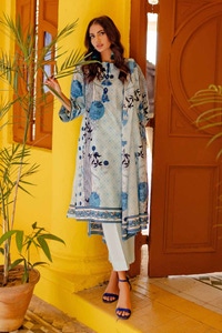 UAE -3PC Printed Lawn Unstitched Suit CL-42065 B