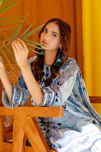 UAE -3PC Printed Lawn Unstitched Suit CL-42065 B